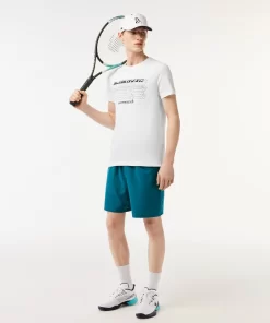 Lacoste Tennis-Men'S Tennis X Novak Djokovic Regular Fit T-Shirt And Cap Pack