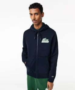 Lacoste Sweatshirts-Men'S Unbrushed Fleece Zipped Hoodie