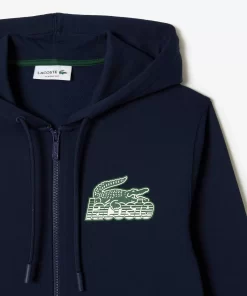 Lacoste Sweatshirts-Men'S Unbrushed Fleece Zipped Hoodie