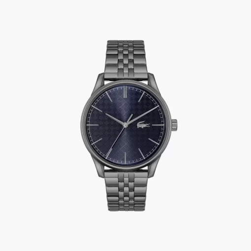 Lacoste Watches-Men'S Vienna 3 Hands Black Steel Watch