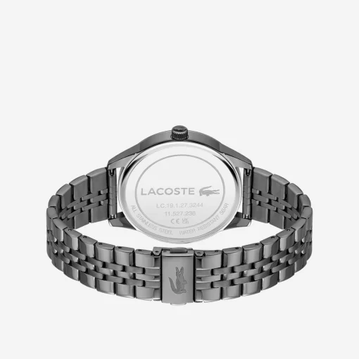 Lacoste Watches-Men'S Vienna 3 Hands Black Steel Watch