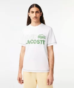 Lacoste T-Shirts-Men'S Vintage Print Organic Cotton T-Shirt