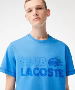 Lacoste T-Shirts-Men'S Vintage Print Organic Cotton T-Shirt