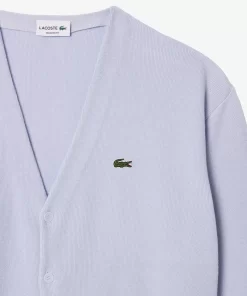 Lacoste Knitwear-Men'S V-Neck Organic Cotton Cardigan