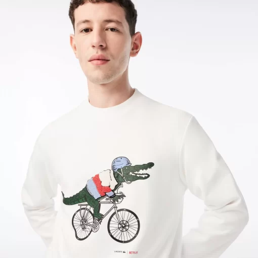 Lacoste Sweatshirts-Men'S X Netflix Organic Cotton Fleece Print Sweatshirt