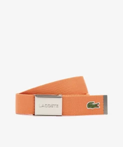 Lacoste Belts-Men'S Made In France Engraved Buckle Woven Fabric Belt