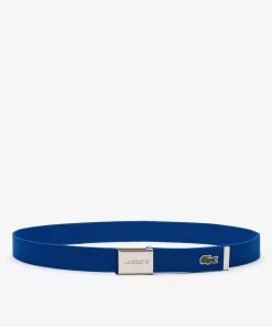 Lacoste Belts-Men'S Made In France Engraved Buckle Woven Fabric Belt