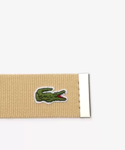 Lacoste Belts-Men'S Made In France Engraved Buckle Woven Fabric Belt