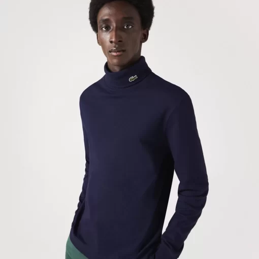 Lacoste T-Shirts-Men'S Organic Cotton Turtleneck T-Shirt