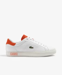 Lacoste Sneakers-Men'S Powercourt 2.0 Orange Leather Trainers