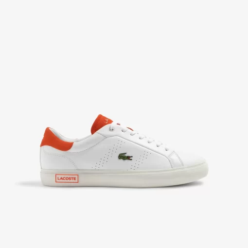 Lacoste Sneakers-Men'S Powercourt 2.0 Orange Leather Trainers