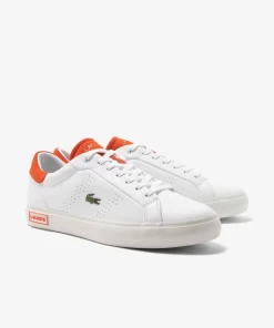 Lacoste Sneakers-Men'S Powercourt 2.0 Orange Leather Trainers