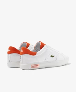 Lacoste Sneakers-Men'S Powercourt 2.0 Orange Leather Trainers