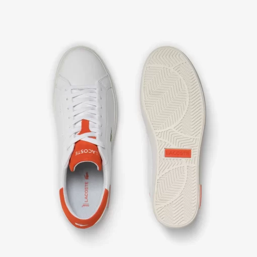 Lacoste Sneakers-Men'S Powercourt 2.0 Orange Leather Trainers