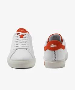 Lacoste Sneakers-Men'S Powercourt 2.0 Orange Leather Trainers