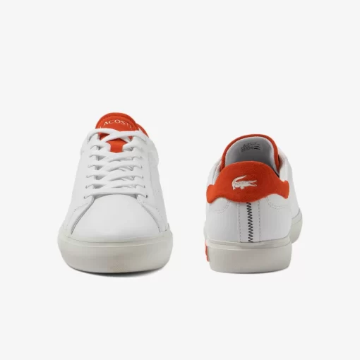 Lacoste Sneakers-Men'S Powercourt 2.0 Orange Leather Trainers