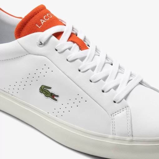 Lacoste Sneakers-Men'S Powercourt 2.0 Orange Leather Trainers