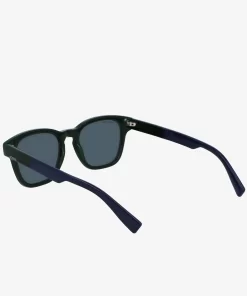 Lacoste Sunglasses-Men'S Rectangle Acetate Textile Touch Sunglasses