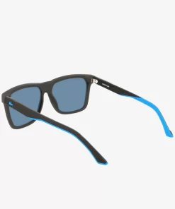 Lacoste Sunglasses-Men'S Rectangle Plastic Rubber Croc Sunglasses