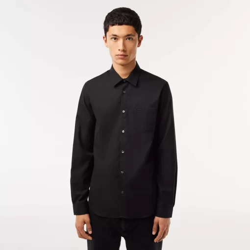 Lacoste Shirts-Men'S Regular Fit Solid Cotton Shirt