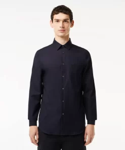 Lacoste Shirts-Men'S Regular Fit Solid Cotton Shirt