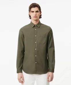 Lacoste Shirts-Men'S Regular Fit Solid Cotton Shirt