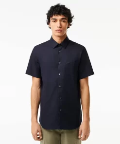 Lacoste Shirts-Men'S Regular Fit Solid Cotton Shirt