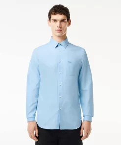 Lacoste Shirts-Men'S Regular Fit Solid Cotton Shirt