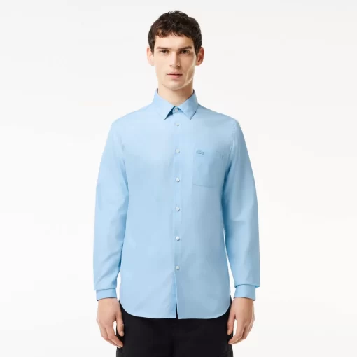 Lacoste Shirts-Men'S Regular Fit Solid Cotton Shirt