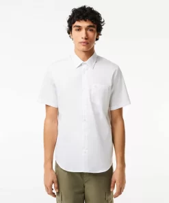 Lacoste Shirts-Men'S Regular Fit Solid Cotton Shirt