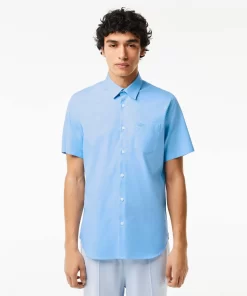 Lacoste Shirts-Men'S Regular Fit Solid Cotton Shirt