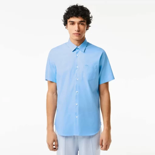 Lacoste Shirts-Men'S Regular Fit Solid Cotton Shirt