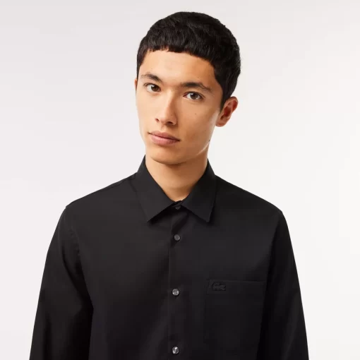 Lacoste Shirts-Men'S Regular Fit Solid Cotton Shirt