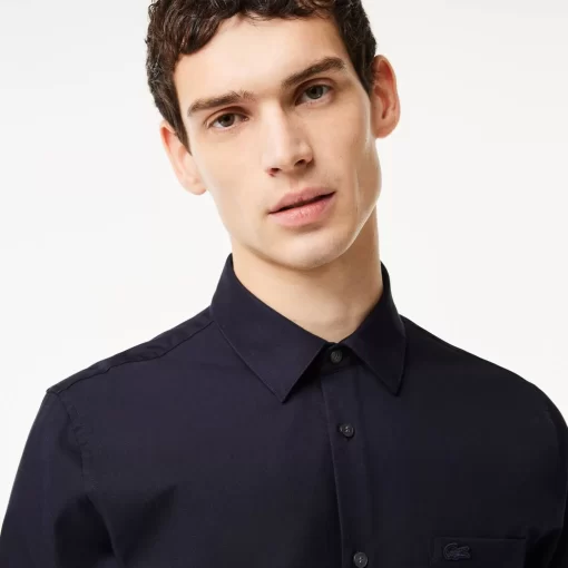 Lacoste Shirts-Men'S Regular Fit Solid Cotton Shirt