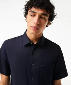 Lacoste Shirts-Men'S Regular Fit Solid Cotton Shirt