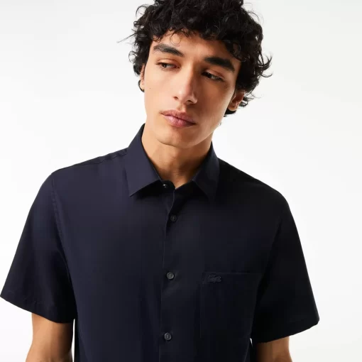 Lacoste Shirts-Men'S Regular Fit Solid Cotton Shirt