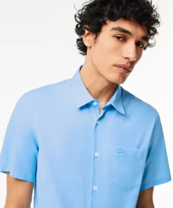 Lacoste Shirts-Men'S Regular Fit Solid Cotton Shirt