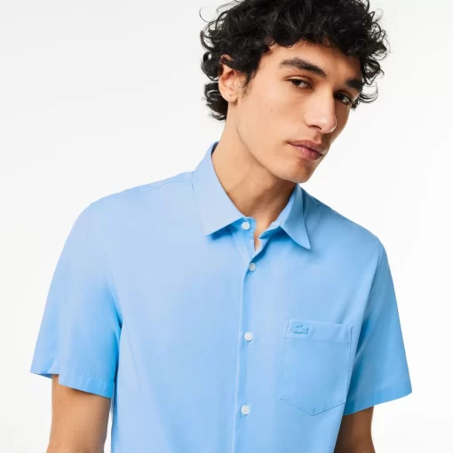 Lacoste Shirts-Men'S Regular Fit Solid Cotton Shirt