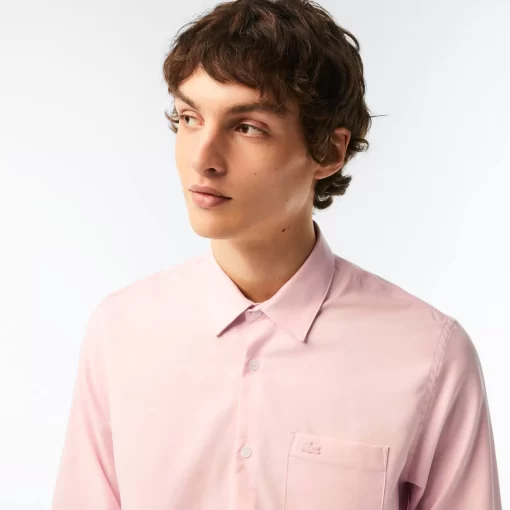 Lacoste Shirts-Men'S Regular Fit Solid Cotton Shirt