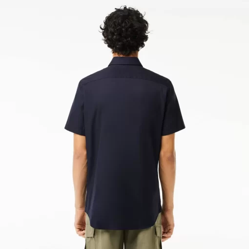 Lacoste Shirts-Men'S Regular Fit Solid Cotton Shirt