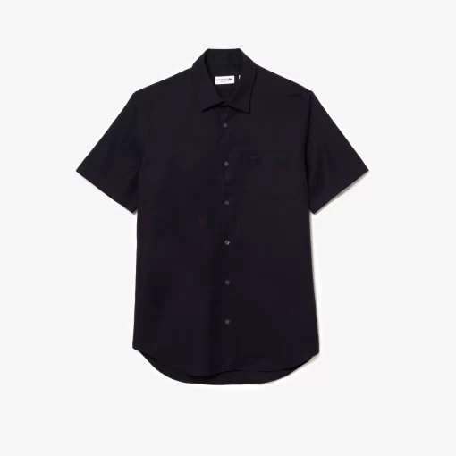 Lacoste Shirts-Men'S Regular Fit Solid Cotton Shirt