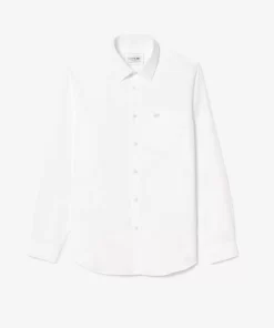 Lacoste Shirts-Men'S Regular Fit Solid Cotton Shirt