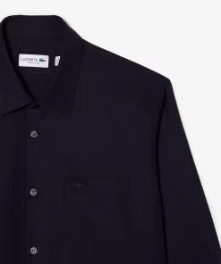 Lacoste Shirts-Men'S Regular Fit Solid Cotton Shirt