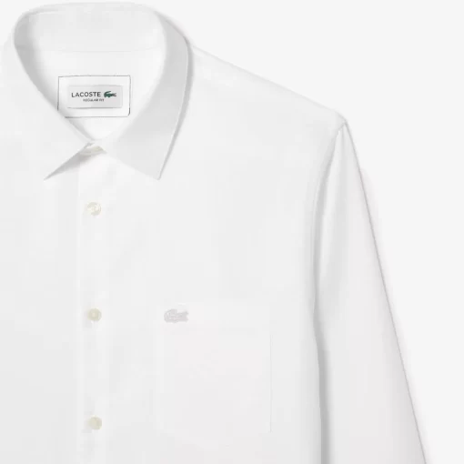 Lacoste Shirts-Men'S Regular Fit Solid Cotton Shirt