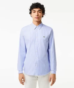 Lacoste Shirts-Men'S Regular Fit Striped Cotton Shirt