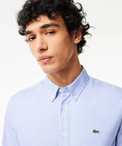 Lacoste Shirts-Men'S Regular Fit Striped Cotton Shirt