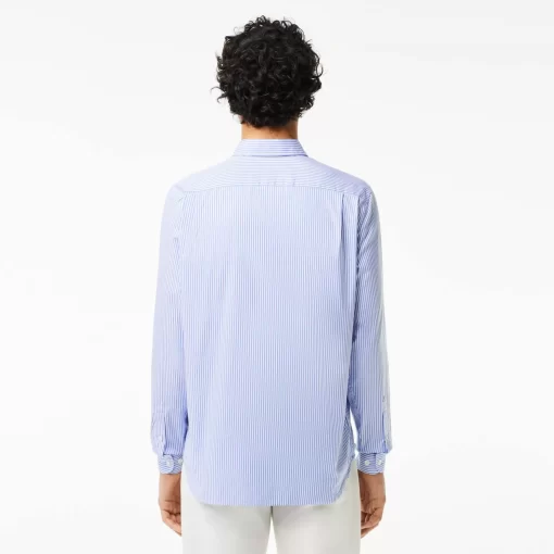 Lacoste Shirts-Men'S Regular Fit Striped Cotton Shirt