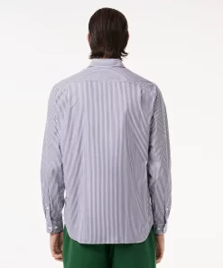 Lacoste Shirts-Men'S Regular Fit Striped Cotton Shirt