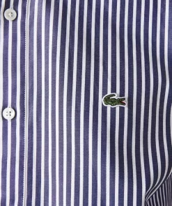 Lacoste Shirts-Men'S Regular Fit Striped Cotton Shirt