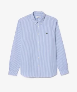 Lacoste Shirts-Men'S Regular Fit Striped Cotton Shirt